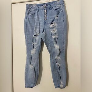 Rue21 Size 16 High Rise Light Blue Skinny Jeans